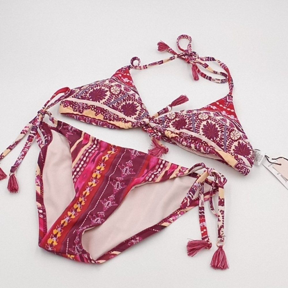 Nanette Lepore Palace Botanical Floral Triangle Bikini Top & Bottom Set …